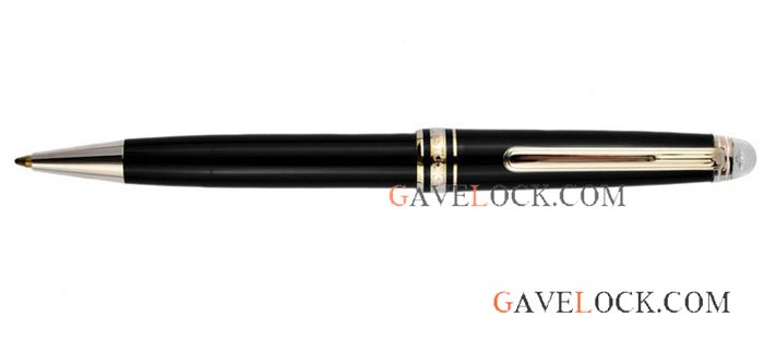 Mont Blanc 164 Meisterstuck Classique Diamond Gold & Black Ballpoint Pen Replica
